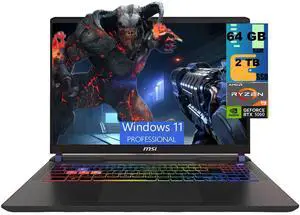 MSI Crosshair A16 Gaming Laptop, 16" QHD+ 240Hz, AMD Ryzen 9 8940HX 16-Core Processor, NVIDIA GeForce RTX 5060 8 GB GDDR7, 64GB DDR5 2 TB PCIe SSD, Wi-Fi 6E, Windows 11 Pro MSI Crosshair A16 Gaming Laptop, 16" QHD+ 240Hz, AMD Ryzen 9 8940HX 16-Core Processor, NVIDIA GeForce RTX 5060 8 GB GDDR7, 64GB DDR5 2 TB PCIe SSD, Wi-Fi 6E, Windows 11 Pro