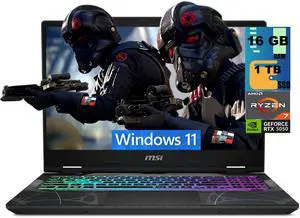 MSI Cyborg A15 Gaming Laptop, 15.6" FHD 144Hz, AMD Ryzen 7 260 8-Cores processor, NVIDIA GeForce RTX 5060 8 GB, 16GB DDR5 1 TB PCIe SSD, WiFi-6E, Windows 11 MSI Cyborg A15 Gaming Laptop, 15.6" FHD 144Hz, AMD Ryzen 7 260 8-Cores processor, NVIDIA GeForce RTX 5060 8 GB, 16GB DDR5 1 TB PCIe SSD, WiFi-6E, Windows 11