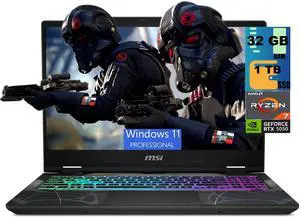MSI Cyborg A15 Gaming Laptop, 15.6" FHD 144Hz, AMD Ryzen 7 260 8-Cores processor, NVIDIA GeForce RTX 5060 8 GB, 32GB DDR5 1 TB PCIe SSD, WiFi-6E, Windows 11 Pro MSI Cyborg A15 Gaming Laptop, 15.6" FHD 144Hz, AMD Ryzen 7 260 8-Cores processor, NVIDIA GeForce RTX 5060 8 GB, 32GB DDR5 1 TB PCIe SSD, WiFi-6E, Windows 11 Pro