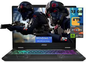 MSI Cyborg A15 Gaming Laptop, 15.6" FHD 144Hz, AMD Ryzen 7 260 8-Cores processor, NVIDIA GeForce RTX 5060 8 GB, 32GB DDR5 4 TB PCIe SSD, WiFi-6E, Windows 11 Pro MSI Cyborg A15 Gaming Laptop, 15.6" FHD 144Hz, AMD Ryzen 7 260 8-Cores processor, NVIDIA GeForce RTX 5060 8 GB, 32GB DDR5 4 TB PCIe SSD, WiFi-6E, Windows 11 Pro