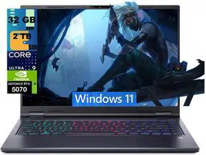 Acer Predator Helios Neo 14 AI Gaming Laptop, 14.5" WQXGA 165Hz, Intel Core Ultra 9 285H 16-Core processor, RTX 5070 8GB Graphic, 32 GB DDR5 2TB PCIe SSD, Windows 11 Home Acer Predator Helios Neo 14 AI Gaming Laptop, 14.5" WQXGA 165Hz, Intel Core Ultra 9 285H 16-Core processor, RTX 5070 8GB Graphic, 32 GB DDR5 2TB PCIe SSD, Windows 11 Home