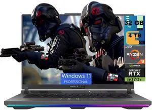 ASUS ROG Strix G16 Gaming Laptop, 16" ROG 2.5K 240Hz, AMD Ryzen 9 9955HX3D 16-Cores Processor, RTX 5070 Ti 12 GB GDDR7, 32GB DDR5 4 TB PCIe SSD, Wi-Fi 6E, Windows 11 Pro ASUS ROG Strix G16 Gaming Laptop, 16" ROG 2.5K 240Hz, AMD Ryzen 9 9955HX3D 16-Cores Processor, RTX 5070 Ti 12 GB GDDR7, 32GB DDR5 4 TB PCIe SSD, Wi-Fi 6E, Windows 11 Pro