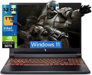 Acer Nitro V 16 Gaming Laptop, 16" WUXGA 180Hz Display, Intel Core 9 Processor 270H 14 cores Processor, NVIDIA GeForce RTX 5070 8 GB GDDR7, 32GB DDR5 1 TB PCIe SSD, Wi-Fi 6, Windows 11 Acer Nitro V 16 Gaming Laptop, 16" WUXGA 180Hz Display, Intel Core 9 Processor 270H 14 cores Processor, NVIDIA GeForce RTX 5070 8 GB GDDR7, 32GB DDR5 1 TB PCIe SSD, Wi-Fi 6, Windows 11