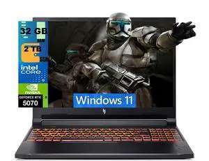 Acer Nitro V 16 Gaming Laptop, 16" WUXGA 180Hz Display, Intel Core 9 Processor 270H 14 cores Processor, NVIDIA GeForce RTX 5070 8 GB GDDR7, 32GB DDR5 2 TB PCIe SSD, Wi-Fi 6, Windows 11 Acer Nitro V 16 Gaming Laptop, 16" WUXGA 180Hz Display, Intel Core 9 Processor 270H 14 cores Processor, NVIDIA GeForce RTX 5070 8 GB GDDR7, 32GB DDR5 2 TB PCIe SSD, Wi-Fi 6, Windows 11