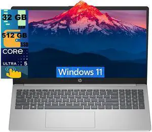 HP 15 Laptop, 15.6" FHD Touchscreen, Intel Core Ultra 5 125H 14 cores Processor, Intel Arc Graphics, 32GB DDR5 512GB PCIe SSD, Webcam, Wi-Fi 6, Windows 11 HP 15 Laptop, 15.6" FHD Touchscreen, Intel Core Ultra 5 125H 14 cores Processor, Intel Arc Graphics, 32GB DDR5 512GB PCIe SSD, Webcam, Wi-Fi 6, Windows 11