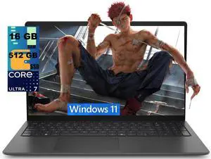 Dell 15 Laptop, 15.6" FHD (1920 x 1080) Display, Intel Ultra 7 255U 12-Core Processor, Intel Graphics, 16GB DDR5 512GB PCIe SSD, Backlit Keyboard, Windows 11 Dell 15 Laptop, 15.6" FHD (1920 x 1080) Display, Intel Ultra 7 255U 12-Core Processor, Intel Graphics, 16GB DDR5 512GB PCIe SSD, Backlit Keyboard, Windows 11