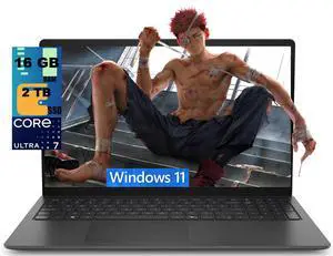 Dell 15 Laptop, 15.6" FHD (1920 x 1080) Display, Intel Ultra 7 255U 12-Core Processor, Intel Graphics, 16GB DDR5 2 TB PCIe SSD, Backlit Keyboard, Windows 11 Dell 15 Laptop, 15.6" FHD (1920 x 1080) Display, Intel Ultra 7 255U 12-Core Processor, Intel Graphics, 16GB DDR5 2 TB PCIe SSD, Backlit Keyboard, Windows 11