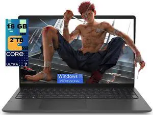 Dell 15 Laptop, 15.6" FHD (1920 x 1080) Display, Intel Ultra 7 255U 12-Core Processor, Intel Graphics, 16GB DDR5 2 TB PCIe SSD, Backlit Keyboard, Windows 11 Pro Dell 15 Laptop, 15.6" FHD (1920 x 1080) Display, Intel Ultra 7 255U 12-Core Processor, Intel Graphics, 16GB DDR5 2 TB PCIe SSD, Backlit Keyboard, Windows 11 Pro
