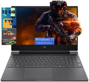 HP Victus 15 Gaming Laptop, 15.6" FHD 144Hz, AMD Ryzen 5 8645HS 6 Cores Processor, NVIDIA GeForce RTX 4050 6GB GDDR6 Graphics, 32GB DDR5 1 TB PCIe SSD, Backlit KB, Windows 11 Pro HP Victus 15 Gaming Laptop, 15.6" FHD 144Hz, AMD Ryzen 5 8645HS 6 Cores Processor, NVIDIA GeForce RTX 4050 6GB GDDR6 Graphics, 32GB DDR5 1 TB PCIe SSD, Backlit KB, Windows 11 Pro