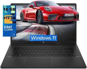 HP 17 Laptop, 17.3" HD+1600 x 900Display, Intel Core 5 120U 12 Cores Processor, Intel Graphics, 16GB DDR4 512GB PCIe SSD, Wi-Fi 6 & Bluetooth, Windows 11 HP 17 Laptop, 17.3" HD+1600 x 900Display, Intel Core 5 120U 12 Cores Processor, Intel Graphics, 16GB DDR4 512GB PCIe SSD, Wi-Fi 6 & Bluetooth, Windows 11