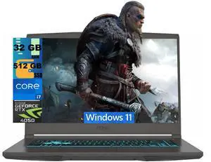 MSI Thin 15 Gaming Laptop, 15.6" FHD 144Hz Display, Intel Core Ultra i7 13620H 10 Cores Processor, NVIDIA GeForce RTX 4050 6 GB, 32GB DDR5 512GB PCIe SSD, Backlit KB, Wi-Fi 6E, Windows 11 MSI Thin 15 Gaming Laptop, 15.6" FHD 144Hz Display, Intel Core Ultra i7 13620H 10 Cores Processor, NVIDIA GeForce RTX 4050 6 GB, 32GB DDR5 512GB PCIe SSD, Backlit KB, Wi-Fi 6E, Windows 11