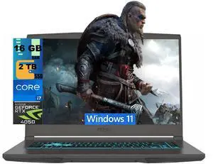 MSI Thin 15 Gaming Laptop, 15.6" FHD 144Hz Display, Intel Core Ultra i7 13620H 10 Cores Processor, NVIDIA GeForce RTX 4050 6 GB, 16GB DDR5 2TB PCIe SSD, Backlit KB, Wi-Fi 6E, Windows 11 MSI Thin 15 Gaming Laptop, 15.6" FHD 144Hz Display, Intel Core Ultra i7 13620H 10 Cores Processor, NVIDIA GeForce RTX 4050 6 GB, 16GB DDR5 2TB PCIe SSD, Backlit KB, Wi-Fi 6E, Windows 11