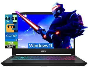 MSI Katana 15 Gaming Laptop, 15.6" QHD 165Hz, Intel Core i7-14650HX 16 cores Processor, NVIDIA GeForce RTX 5070 8GB GDDR7, 64GB DDR5 1 TB PCIe SSD, RGB Backlit KB, Windows 11 MSI Katana 15 Gaming Laptop, 15.6" QHD 165Hz, Intel Core i7-14650HX 16 cores Processor, NVIDIA GeForce RTX 5070 8GB GDDR7, 64GB DDR5 1 TB PCIe SSD, RGB Backlit KB, Windows 11