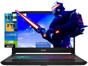 MSI Katana 15 Gaming Laptop, 15.6" QHD 165Hz, Intel Core i7-14650HX 16 cores Processor, NVIDIA GeForce RTX 5070 8GB GDDR7, 32GB DDR5 2 TB PCIe SSD, RGB Backlit KB, Windows 11 Pro MSI Katana 15 Gaming Laptop, 15.6" QHD 165Hz, Intel Core i7-14650HX 16 cores Processor, NVIDIA GeForce RTX 5070 8GB GDDR7, 32GB DDR5 2 TB PCIe SSD, RGB Backlit KB, Windows 11 Pro