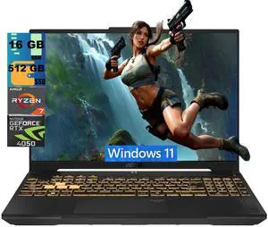 ASUS TUF A16 Gaming Laptop, 16" WUXGA (1920 x 1200) 144Hz, AMD Ryzen 7 170 8-Core Processor, NVIDIA GeForce RTX 4050 6GB GDDR6, 16GB DDR5 512GB PCIe SSD, Wi-Fi 6, Windows 11 ASUS TUF A16 Gaming Laptop, 16" WUXGA (1920 x 1200) 144Hz, AMD Ryzen 7 170 8-Core Processor, NVIDIA GeForce RTX 4050 6GB GDDR6, 16GB DDR5 512GB PCIe SSD, Wi-Fi 6, Windows 11