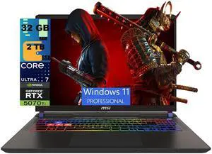 MSI Vector 16 Gaming Laptop, 16" WQXGA 240Hz, Intel Core Ultra 7 255HX 20 Cores, NVIDIA GeForce RTX 5070 Ti 12GB GDDR7, 32GB DDR5 2 TB PCIe SSD, 24 Zone RGB Keyboard, Windows 11 Pro MSI Vector 16 Gaming Laptop, 16" WQXGA 240Hz, Intel Core Ultra 7 255HX 20 Cores, NVIDIA GeForce RTX 5070 Ti 12GB GDDR7, 32GB DDR5 2 TB PCIe SSD, 24 Zone RGB Keyboard, Windows 11 Pro