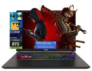 MSI Vector 16 Gaming Laptop, 16" WQXGA 240Hz, Intel Core Ultra 7 255HX 20 Cores, NVIDIA GeForce RTX 5070 Ti 12GB GDDR7, 64GB DDR5 1 TB PCIe SSD, 24 Zone RGB Keyboard, Windows 11 Pro MSI Vector 16 Gaming Laptop, 16" WQXGA 240Hz, Intel Core Ultra 7 255HX 20 Cores, NVIDIA GeForce RTX 5070 Ti 12GB GDDR7, 64GB DDR5 1 TB PCIe SSD, 24 Zone RGB Keyboard, Windows 11 Pro