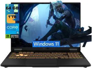 ASUS TUF F16 Gaming Laptop, 16" FHD+ 165Hz, Intel Core i5-13450HX Processor, NVIDIA GeForce RTX 5050 8GB GDDR6, 64GB DDR5 1 TB PCIe SSD, Wi-Fi 6E, Windows 11 ASUS TUF F16 Gaming Laptop, 16" FHD+ 165Hz, Intel Core i5-13450HX Processor, NVIDIA GeForce RTX 5050 8GB GDDR6, 64GB DDR5 1 TB PCIe SSD, Wi-Fi 6E, Windows 11