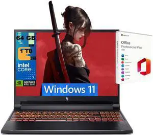 Acer Nitro V 16 Gaming Laptop, 16" WUXGA 180Hz Display, Intel Core 7 240H 10-Core Processor, NVIDIA GeForce RTX 5050 8 GB, 64GB DDR5 1 TB PCIe SSD, Wi-Fi 6, Windows 11, Office 2021 License Acer Nitro V 16 Gaming Laptop, 16" WUXGA 180Hz Display, Intel Core 7 240H 10-Core Processor, NVIDIA GeForce RTX 5050 8 GB, 64GB DDR5 1 TB PCIe SSD, Wi-Fi 6, Windows 11, Office 2021 License