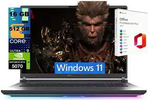 ASUS ROG Strix G18 Gaming Laptop, 18" 2.5k 240Hz, Intel Core Ultra 9 275HX 24 cores Processor, NVIDIA GeForce RTX 5070 8GB GDDR7, 16GB DDR5 512GB PCIe SSD, Windows 11, Office 2021 License ASUS ROG Strix G18 Gaming Laptop, 18" 2.5k 240Hz, Intel Core Ultra 9 275HX 24 cores Processor, NVIDIA GeForce RTX 5070 8GB GDDR7, 16GB DDR5 512GB PCIe SSD, Windows 11, Office 2021 License