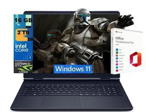 Alienware 16 Gaming Laptop, 16" QHD+ (2560 x 1600) 120Hz, Intel Core 7 240H 10 cores Processor, NVIDIA GeForce RTX 4050, 16GB DDR5 2 TB PCIe SSD, Wi-Fi 7, Windows 11, Office 2021 License Alienware 16 Gaming Laptop, 16" QHD+ (2560 x 1600) 120Hz, Intel Core 7 240H 10 cores Processor, NVIDIA GeForce RTX 4050, 16GB DDR5 2 TB PCIe SSD, Wi-Fi 7, Windows 11, Office 2021 License