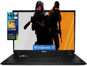 MSI Stealth 18 HX Gaming Laptop, 18" UHD+ 120Hz, Intel Core Ultra 9 275HX 24-Core Processor, NVIDIA GeForce RTX 5080 16GB GDDR7, 16GB DDR5 2 TB PCIe SSD, Wi-Fi 7, Windows 11 MSI Stealth 18 HX Gaming Laptop, 18" UHD+ 120Hz, Intel Core Ultra 9 275HX 24-Core Processor, NVIDIA GeForce RTX 5080 16GB GDDR7, 16GB DDR5 2 TB PCIe SSD, Wi-Fi 7, Windows 11