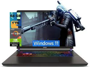 MSI Crosshair A16 Gaming Laptop, 16" 2.5K QHD+ 240Hz, AMD Ryzen 9 8940HX 16-Core Processor, NVIDIA Geforce RTX 5070 8 GB GDDR7, 64GB DDR5 1 TB PCIe SSD, Wi-Fi 6E, Windows 11 MSI Crosshair A16 Gaming Laptop, 16" 2.5K QHD+ 240Hz, AMD Ryzen 9 8940HX 16-Core Processor, NVIDIA Geforce RTX 5070 8 GB GDDR7, 64GB DDR5 1 TB PCIe SSD, Wi-Fi 6E, Windows 11