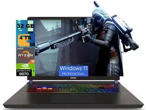 MSI Crosshair A16 Gaming Laptop, 16" 2.5K QHD+ 240Hz, AMD Ryzen 9 8940HX 16-Core Processor, NVIDIA Geforce RTX 5070 8 GB GDDR7, 32GB DDR5 4 TB PCIe SSD, Wi-Fi 6E, Windows 11 Pro MSI Crosshair A16 Gaming Laptop, 16" 2.5K QHD+ 240Hz, AMD Ryzen 9 8940HX 16-Core Processor, NVIDIA Geforce RTX 5070 8 GB GDDR7, 32GB DDR5 4 TB PCIe SSD, Wi-Fi 6E, Windows 11 Pro
