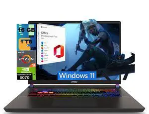 MSI Crosshair A16 Gaming Laptop, 16" 2.5K QHD+ 240Hz, AMD Ryzen 9 8940HX 16-Core Processor, NVIDIA Geforce RTX 5070 8 GB GDDR7, 16GB DDR5 1 TB PCIe SSD, Windows 11, Office 2021 License MSI Crosshair A16 Gaming Laptop, 16" 2.5K QHD+ 240Hz, AMD Ryzen 9 8940HX 16-Core Processor, NVIDIA Geforce RTX 5070 8 GB GDDR7, 16GB DDR5 1 TB PCIe SSD, Windows 11, Office 2021 License