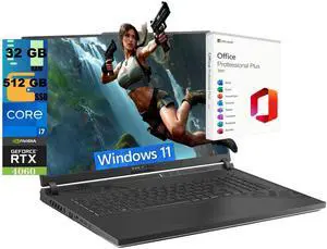 ASUS ROG Strix G18 Gaming Laptop, 18" QHD 240Hz Display, Intel Core i7-13650HX 14-Core Processor, NVIDIA GeForce RTX 4060 8 GB, 32GB DDR5 512GB PCIe SSD, Windows 11, Office 2021 License ASUS ROG Strix G18 Gaming Laptop, 18" QHD 240Hz Display, Intel Core i7-13650HX 14-Core Processor, NVIDIA GeForce RTX 4060 8 GB, 32GB DDR5 512GB PCIe SSD, Windows 11, Office 2021 License