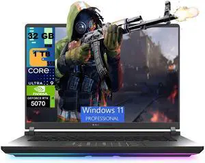 ASUS ROG Strix G16 Gaming Laptop, 16" 2.5K 240Hz Display, Intel Core Ultra 9 275HX 24 cores Processor, NVIDIA GeForce RTX 5070 8 GB, 32GB DDR5 1TB PCIe SSD, Wi-Fi 7, Windows 11 Pro ASUS ROG Strix G16 Gaming Laptop, 16" 2.5K 240Hz Display, Intel Core Ultra 9 275HX 24 cores Processor, NVIDIA GeForce RTX 5070 8 GB, 32GB DDR5 1TB PCIe SSD, Wi-Fi 7, Windows 11 Pro