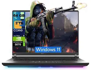 ASUS ROG Strix G16 Gaming Laptop, 16" 2.5K 240Hz Display, Intel Core Ultra 9 275HX 24 cores Processor, NVIDIA GeForce RTX 5070 8 GB, 64GB DDR5 2TB PCIe SSD, Wi-Fi 7, Windows 11 ASUS ROG Strix G16 Gaming Laptop, 16" 2.5K 240Hz Display, Intel Core Ultra 9 275HX 24 cores Processor, NVIDIA GeForce RTX 5070 8 GB, 64GB DDR5 2TB PCIe SSD, Wi-Fi 7, Windows 11