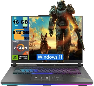 ASUS ROG Strix G16 Gaming Laptop, 16" WUXGA (1920x1200) 165Hz Display, AMD Ryzen 9 9955HX 16 cores Processor, NVIDIA GeForce RTX 5060 8 GB GDDR7, 16GB DDR5 512GB PCIe SSD, Wi-Fi 6E, Windows 11 ASUS ROG Strix G16 Gaming Laptop, 16" WUXGA (1920x1200) 165Hz Display, AMD Ryzen 9 9955HX 16 cores Processor, NVIDIA GeForce RTX 5060 8 GB GDDR7, 16GB DDR5 512GB PCIe SSD, Wi-Fi 6E, Windows 11