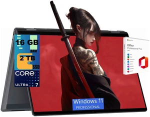 HP OmniBook X Flip 16 Laptop, 16" WUXGA Touchscreen, Intel Core Ultra 7 256V 8 Cores Processor, Intel Arc 140V, 16GB DDR5 2 TB PCIe SSD, WiFi 6E, Backlit KB, Windows 11 Pro, Office 2021 License HP OmniBook X Flip 16 Laptop, 16" WUXGA Touchscreen, Intel Core Ultra 7 256V 8 Cores Processor, Intel Arc 140V, 16GB DDR5 2 TB PCIe SSD, WiFi 6E, Backlit KB, Windows 11 Pro, Office 2021 License