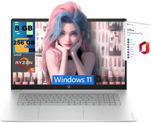 HP OmniBook 3 17.3" Business Laptop, 17.3" FHD (1920 x 1080) Display, AMD Ryzen 5 40 4 Cores Processor, AMD Radeon 610M, 8GB DDR5 256GB PCIe SSD, Wi-Fi 7, Windows 11 Home, Office 2021 License HP OmniBook 3 17.3" Business Laptop, 17.3" FHD (1920 x 1080) Display, AMD Ryzen 5 40 4 Cores Processor, AMD Radeon 610M, 8GB DDR5 256GB PCIe SSD, Wi-Fi 7, Windows 11 Home, Office 2021 License