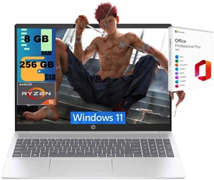 HP OmniBook 5 16 Laptop, 16" WUXGA (1920x1200) Display, AMD Ryzen 5 8540U Hexa-Core Processor, AMD Radeon 740M Graphics, 8GB DDR5 256GB PCIe SSD, Wi-Fi 6E, Windows 11 Home, Office 2021 License HP OmniBook 5 16 Laptop, 16" WUXGA (1920x1200) Display, AMD Ryzen 5 8540U Hexa-Core Processor, AMD Radeon 740M Graphics, 8GB DDR5 256GB PCIe SSD, Wi-Fi 6E, Windows 11 Home, Office 2021 License