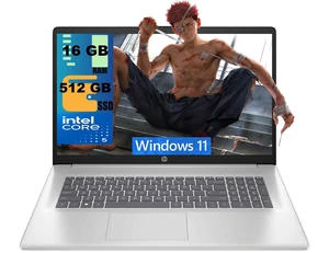 HP 17 Business Laptop, 17.3" HD+ (1600x900) Touchscreen, Intel Core 5 120U 10 cores Processor, Intel Graphics, 16GB DDR4 512GB PCIe SSD, 720p HD camera, Wi-Fi 6, Windows 11 HP 17 Business Laptop, 17.3" HD+ (1600x900) Touchscreen, Intel Core 5 120U 10 cores Processor, Intel Graphics, 16GB DDR4 512GB PCIe SSD, 720p HD camera, Wi-Fi 6, Windows 11
