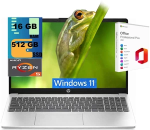 HP 15 Laptop, 15.6" Full HD (1920×1080) Touchscreen, AMD Ryzen 5 7530U 6 cores Processor, AMD Radeon Graphics, 16GB DDR4 512GB PCIe SSD, WiFi 6, BT 5.4, Windows 11, Office 2021 License HP 15 Laptop, 15.6" Full HD (1920×1080) Touchscreen, AMD Ryzen 5 7530U 6 cores Processor, AMD Radeon Graphics, 16GB DDR4 512GB PCIe SSD, WiFi 6, BT 5.4, Windows 11, Office 2021 License