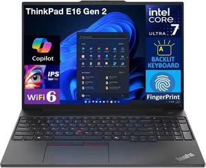 Lenovo ThinkPad E16 Business Laptop, 16 WUXGA (1920 x 1200) Display, Intel Core Ultra 7 155U 12 cores Processor, Intel Graphics, 32GB DDR4  2TB PCIe SSD, Fingerprint, Backlit, Wi-Fi 6, Windows 11