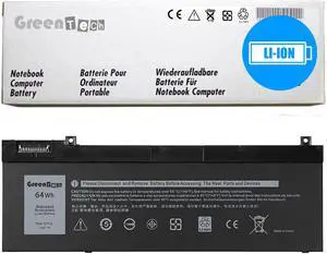 GreenTech 5TF10 Replacement Battery for Dell Precision 7530 Precision 7540 Precision 7730 Precision 7740 - GreenTech 7.6V 64WHr 4 Cell Battery RY3F9 0RY3F9