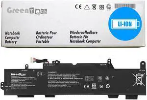 GreenTech SS03XL Replacement Battery for HP Elitebook 735 G5, 735 G6, 745 G5, 745 G6, 830 G5, 836 G5, 840 G5, 846 G5, Zbook 14u G5 - GreenTech 11.55V 50Whr 3 Cell 933321-855 SS03050XL-PL HSTNN-IB8C