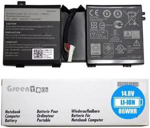 GreenTech New 2F8K3 Replacement Battery for Alienware 17 R1, Alienware 18 R1 - GreenTech 14.8V 86Whr 8 Cell Battery G6M0W 0G6M0W KJ2PX 0KJ2PX