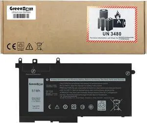 GreenTech New 93FTF Replacement Battery for Dell Latitude 5280, Latitude 5480, Latitude 5580, Latitude 5290, Latitude 5590 - GreenTech 11.4V 51Whr 3 Cell Battery 083XPC 83XPC D4CMT 451-BBZT 4YFVG