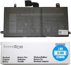 GreenTech J0PGR Replacement Battery for Dell Latitude 5285, Latitude 5290 - GreenTech Li-Ion 7.6V 42Whr 4 Cell Battery X16TW FTH6F 0X16TW 0FTH6F