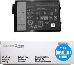 GreenTech 7WNW1 Replacement Battery for Dell Latitude 5420 Rugged, Latitude 5424 Rugged, Latitude 7424 Rugged Extreme - GreenTech 11.4V 51Whr 3 Cell Battery GK3D3 0GK3D3 DMF8C 0DMF8C 1Y62C 451-BCHS