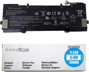GreenTech KB06XL Replacement Battery for HP Spectre X360 15-BL000, Spectre X360 15-BL100, Spectre X360 15-BLXXX - GreenTech 11.55V 79.2Whr 6 Cell Battery 902499-855 HSTNN-DB7R 902401-2C1