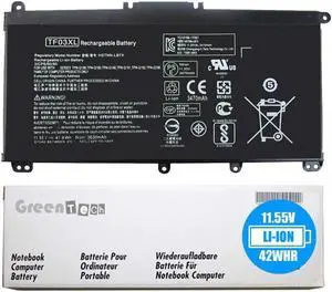 GreenTech TF03XL Replacement Battery for HP Pavilion 14-BF, Pavilion 15-CC, Pavilion 15-CD, Pavilion 15-CK, Pavilion 17-AR - GreenTech 11.55V 42Whr Battery 920070-855 HSTNN-IB7Y