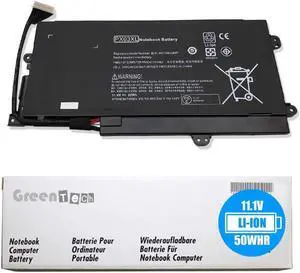 GreenTech PX03XL Replacement Battery for HP Envy 14-K Sleekbook, Envy Touchsmart 14-K, Envy M6-K - GreenTech 11.1V 50Whr Battery 715050-001 HSTNN-LB4P