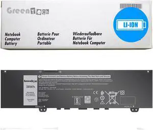 GreenTech F62G0 Replacement Battery for Dell Inspiron 7370 Inspiron 7373 Inspiron 7386 Inspiron 5370 Vostro 5370 - Li-Ion 11.4V 38Whr 3 Cell Battery RPJC3 0RPJC3 0F62G0 39DY5