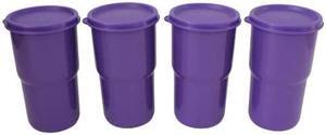 Tupperware Tabletop Stacking Tumbler 12oz 350ml Set of 4 Grape Fizz Purple